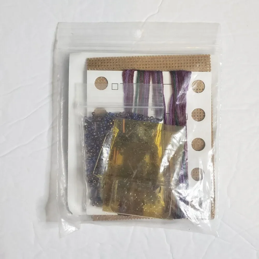 MILL HILL Royal Mauve Dragonfly Pin Counted Glass Bead Cross Stitch Kit NEW